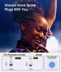 Hearprotek ear plugs in ear comfort for extended concerts without fatigue.