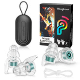 Hearprotek high fidelity earplugs in-ear canal preserve music clarity for live events.