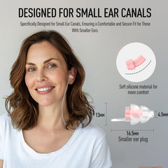 Hearprotek detachable cord shown with standard-size ear plugs