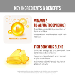 Sardines and anchovies sourcing noted on Heart Health packaging for cleaner omega-3 origin.