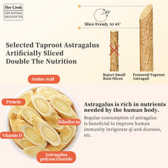 Hee Creek astragalus root slices in a cup, prepared for tea aroma.