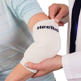 Heelbo protection sleeve front view for breathable heel and elbow protection.