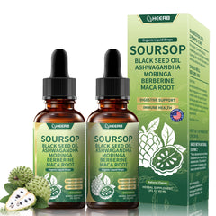 HEERB Organic Soursop Bitters bottle for daily digestion support