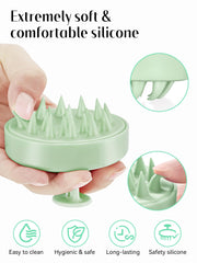 HEETA scalp massager with ergonomic, non-slip handle for secure grip.