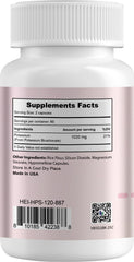 Cápsulas vegetales de Heivy Potasio 1020 mg, fáciles de tragar.