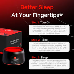 Helight portable unit with USB-C charger, travel-ready for better nights.