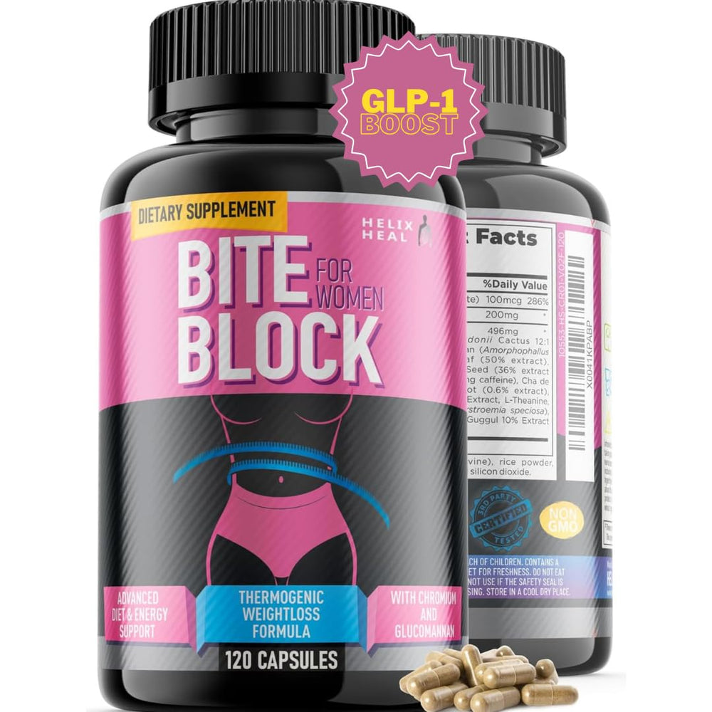 Helix Heal GLP-1 bottle pour supports easy daily dosing for appetite-aware routines.
