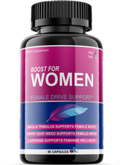 Helix Heal Libido Booster bottle front showing branding and arousal support potential.