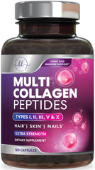 Hello Lovely Multi Collagen bottle with capsules for skin and nails support.