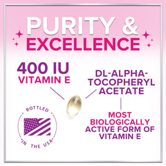 Hello Lovely Vitamin E bottle label highlights dl-Alpha tocopherol quality.