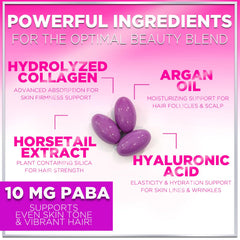 Hello Lovely! Collagen and hyaluronic acid blend in softgels for skin hydration.
