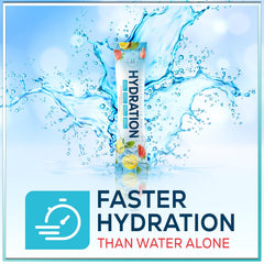 Hello Lovely electrolyte packets pour into glass for quick hydration.