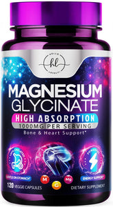 Hello Lovely Magnesium Glycinate 1000mg bottle front for easy daily supplementation.