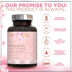 Hello Lovely Prenatal bottle closeup highlights easy-to-take softgels.