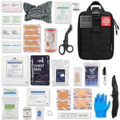 Heltrek Trauma Kit compact Molle pouch with organized trauma supplies for quick access.