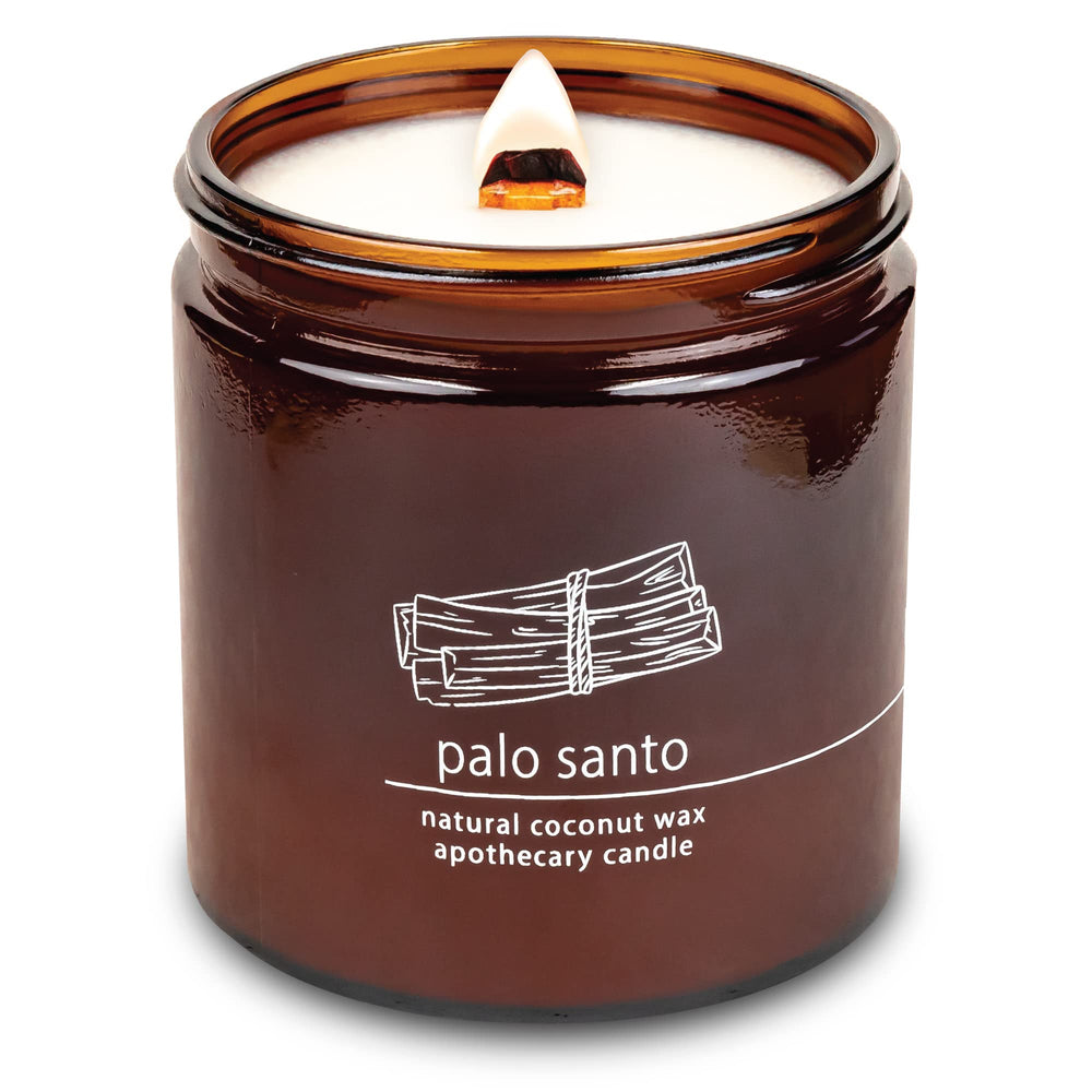 Hemlock Park crackling wood wick candle for cozy evenings.