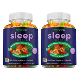 HEMPWAY Sleep Gummy bottle on nightstand signals a calm bedtime routine