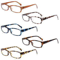 Henotin 5-pack reading glasses with blue light blocking for everyday comfort