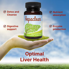 Hepaclear bottle pour showing easy daily dosing