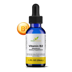 Herb-Science Vitamin B2 drops bottle pour supports easy energy planning.