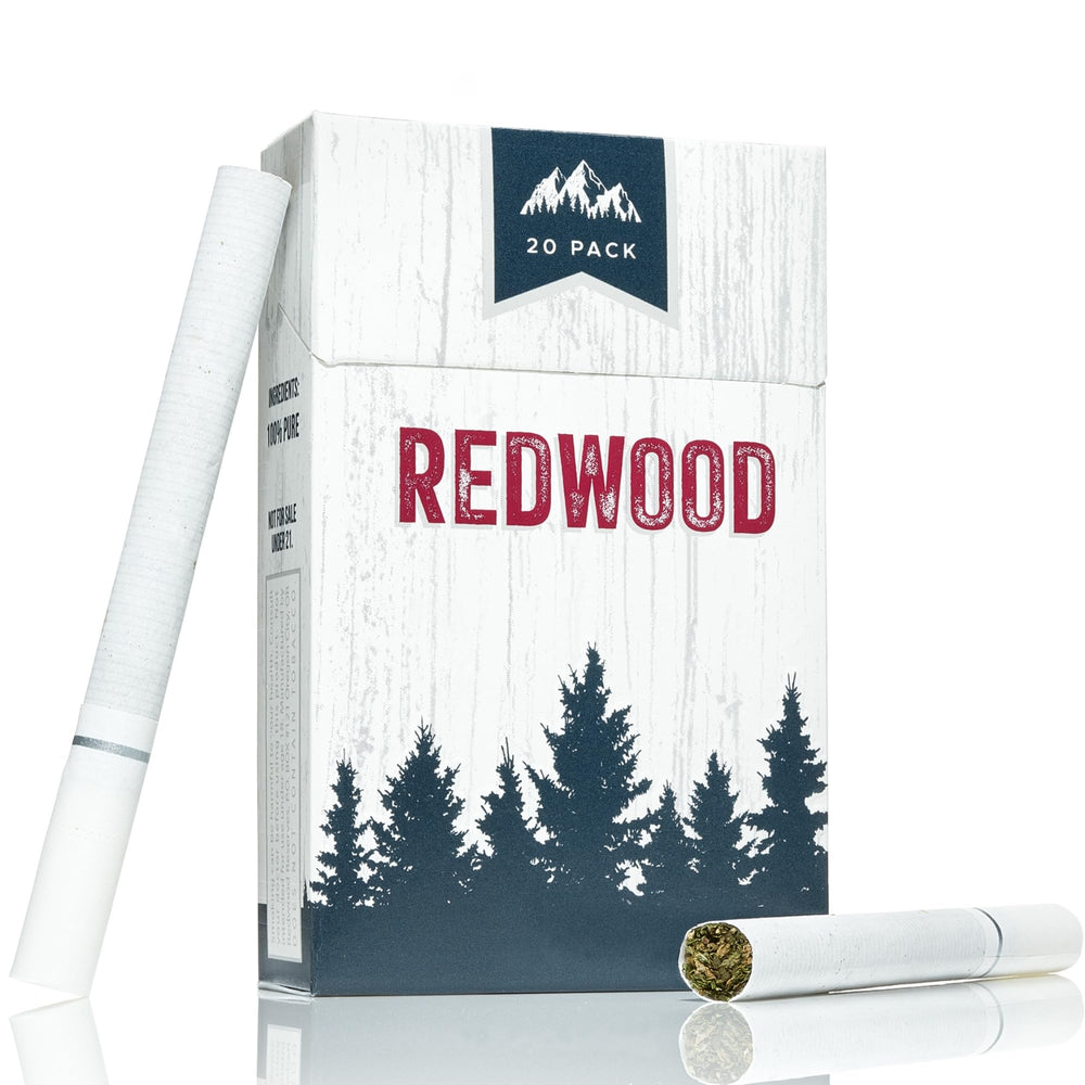 Herbal Cigarette pack front view highlighting tobacco-free, nicotine-free option for adults.