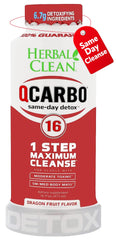 Herbal Clean Qcarbo16 dragon fruit bottle pour shows convenient detox for on-the-go routines.