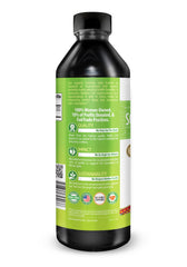 Drops in water illustrate convenient on the go use of Herbal Goodness soursop drops