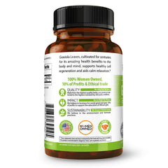 Herbal Goodness Soursop leaf label featuring USDA Organic and sustainability details.