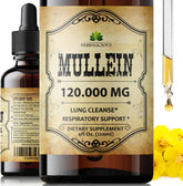 HERBALICIOUS Mullein Drops bottle for easy daily lung support.
