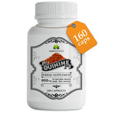 Herbalicious Quinine Capsules bottle shows easy daily use for leg comfort and digestion support.