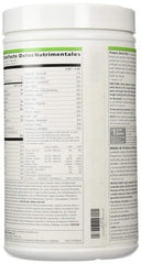 Close-up of Herbalife canister showing nutrition details and chocolate flavor.