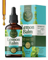 HERBAMAMA Lemon Balm tincture bottle labeled for calm support with easy dosing