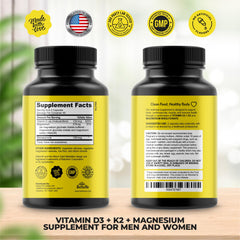 HerbaMe vitamin D3 K2 bottle promotes immune health and balance