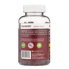 Herbatech Cranberry Gummies label emphasizes 1000mg per gummy.