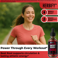 HERBIFY Beet Root bottle with label showing ingredients.