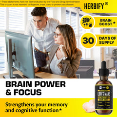 HERBIFY Lions Mane dropper enables easy daily dosing for focus