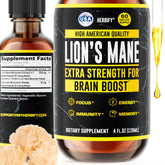 HERBIFY Lions Mane bottle front showing premium mushroom extract for focus.