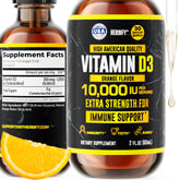 HERBIFY Vitamin D3 10000 IU bottle for daily wellness.