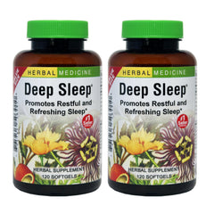Herbs Etc. Deep Sleep Softgels bottle front view for a calming nighttime routine