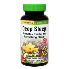 Herbs Etc Deep Sleep softgels bottle for calming nightly routine