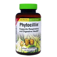 Herbs Etc Phytocillin softgel bottle supports respiratory comfort and digestion.