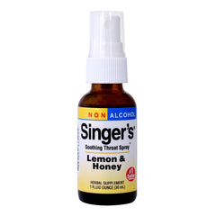 Herbs Etc. Singer's Saving Grace bottle with lemon scent supports throat comfort.