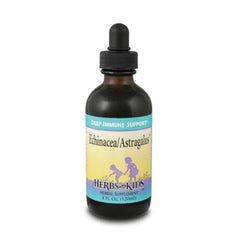 Herbs For Kids Echinacea-Astragalus drops bottle offers immune support for children.