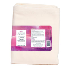 Heritage Store cotton flannel pack wrap closeup shows absorbent fabric for castor oil use