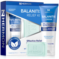 Hermon balanit kit dual-action relief visuals support daily comfort for sensitive skin.