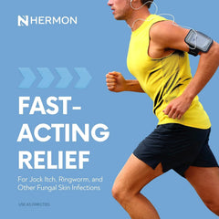 Hermon Jock Itch Cream texture close-up of smooth moisturizing ointment.