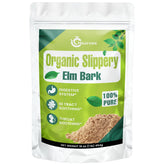 Heucves Slippery Elm powder bag shows pure inner-bark content for daily use