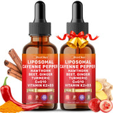HevChay Cayenne Pepper Drops bottle highlights premium delivery for daily wellness.