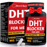 HevChay DHT Blocker for Men bottle front promoting thicker-looking hair