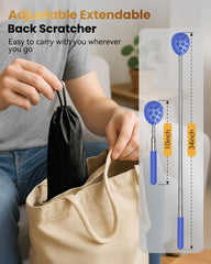 HEYAXA dual-sides head for scratching and massage on tough-to-reach areas.